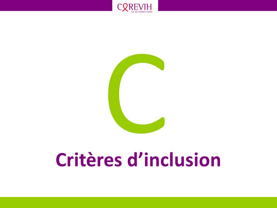 Critère d'inclusion