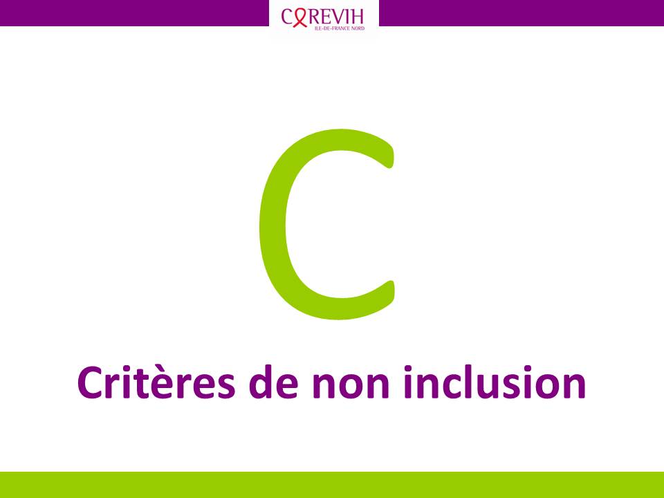 critère de non inclusion