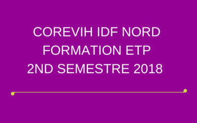 FORMATION ETP – 2ND SEMESTRE 2018