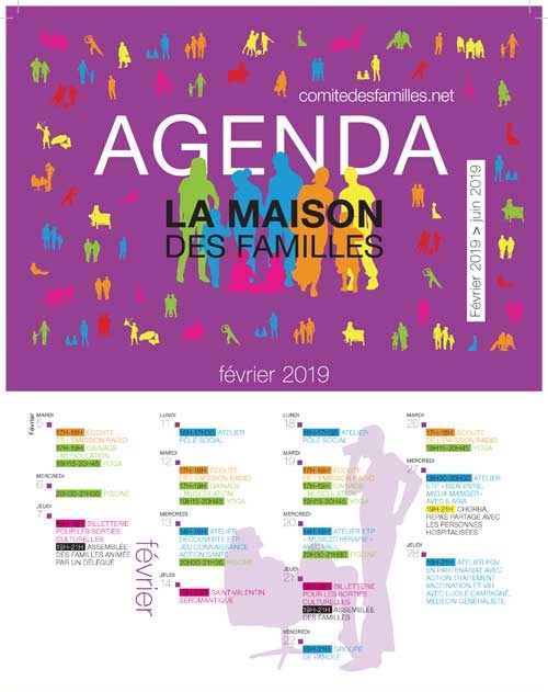 Agenda Comité des Familles - premier semestre 2019