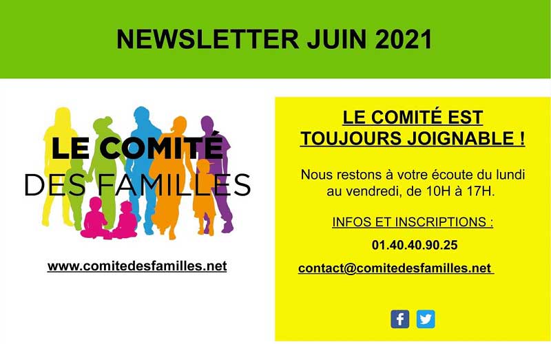 Les activités du Comité des Familles – juin 2021