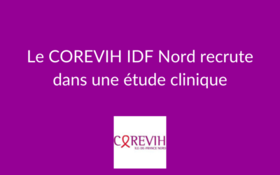 Le COREVIH IDF Nord recrute dans une étude clinique