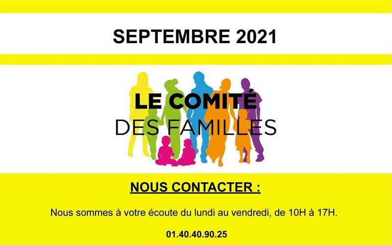 Les activités du Comité des Familles – septembre 2021