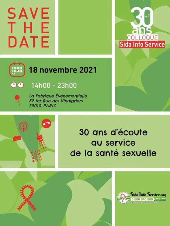 Colloque 30 ans Sida Info Service - 18 novembre 2021 - Paris